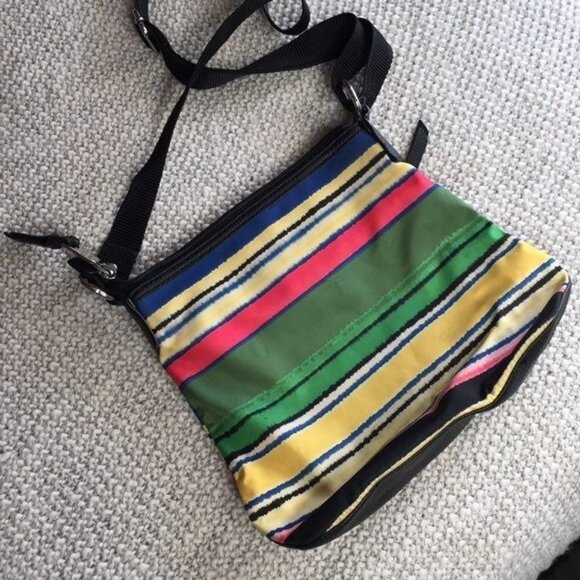 Dana Buchman Crossbody bag in fun stripes - Picture 7 of 8